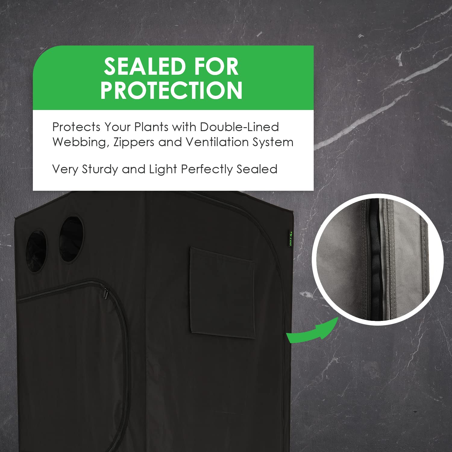 GrowTNT100-Grow Tent 100 x 100 x 200 cm para Cultivar en Espacios pequeños, Tienda hidropónica con Ventana de fácil visualización, Tienda de Cultivo Interior 100