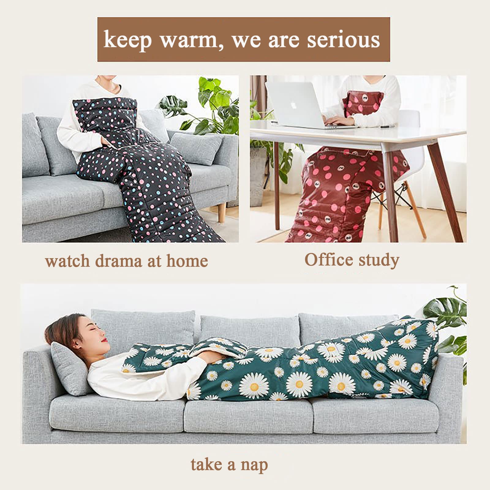 Manta para Silla de Ruedas para Adultos, Funda acogedora para Silla de Ruedas, Impermeable, para Lluvia, Gruesa y cálida, para Proteger piernas, Rodillas y Parte Inferior