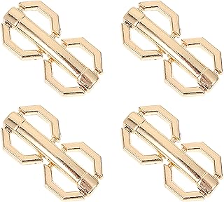 VALICLUD 4 peças de cadarços, clipes de zíper, pontas de metal de substituição, pontas de renda, pontas de substituição, faça-você-mesmo, artesanato dourado