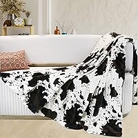 Vista 33 de Fleece Blanket King Size - Oversized Soft Plush Cow Print Throw, Full Size Blankets for Bed & Couch - Lightweight Cute Country Home Decor