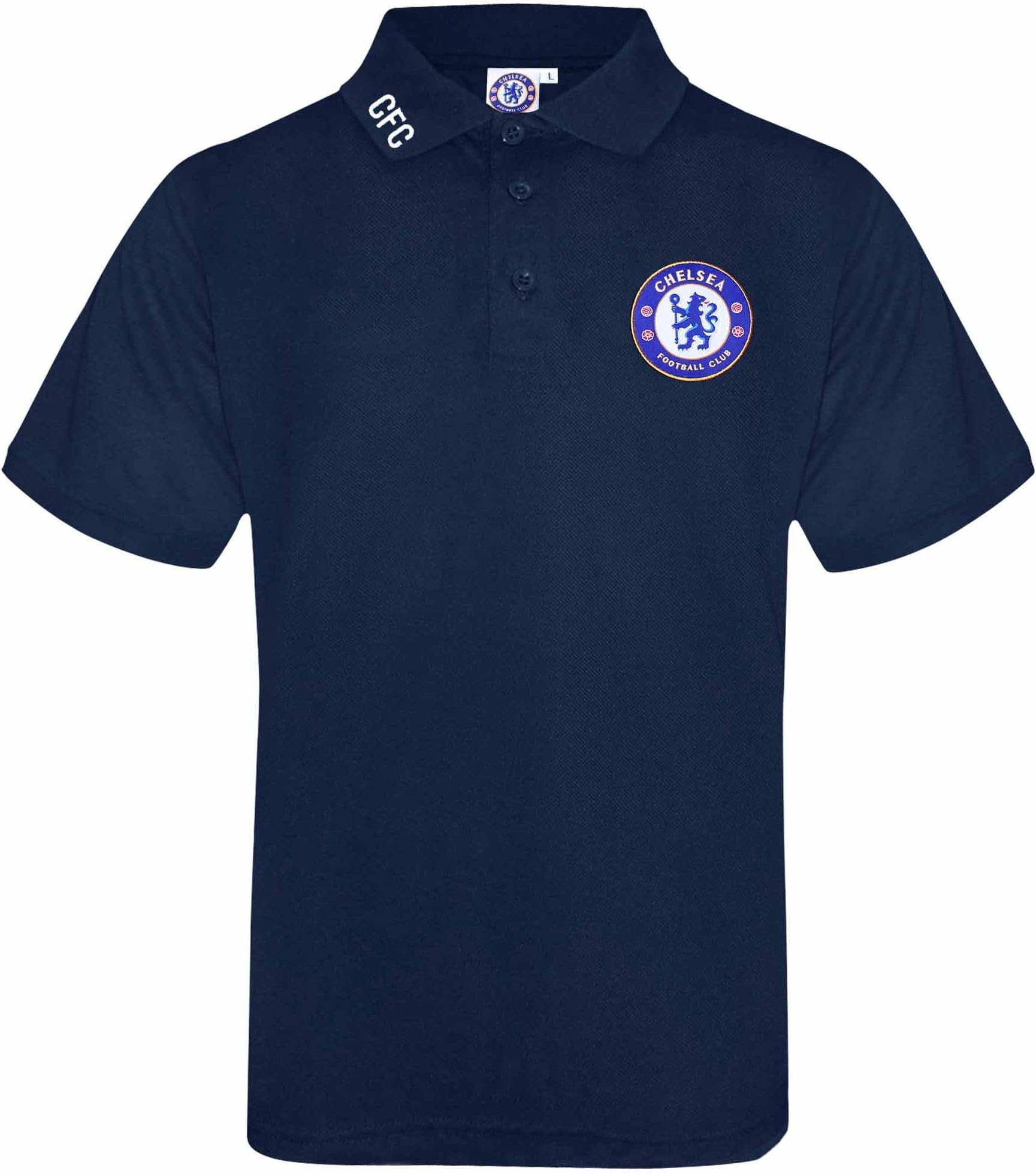 CF Designs Official Chelsea Football Adults Leisure Polo Shirt With Embroidered Crest (LARGE)