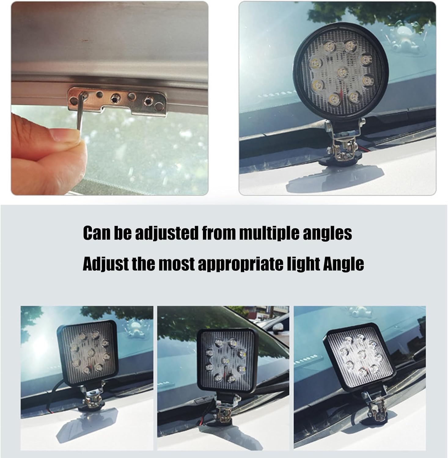 LED Work Light Base Mounting Holder Car Accessories Car Light Fixing Bracket Metal Structure Bracket