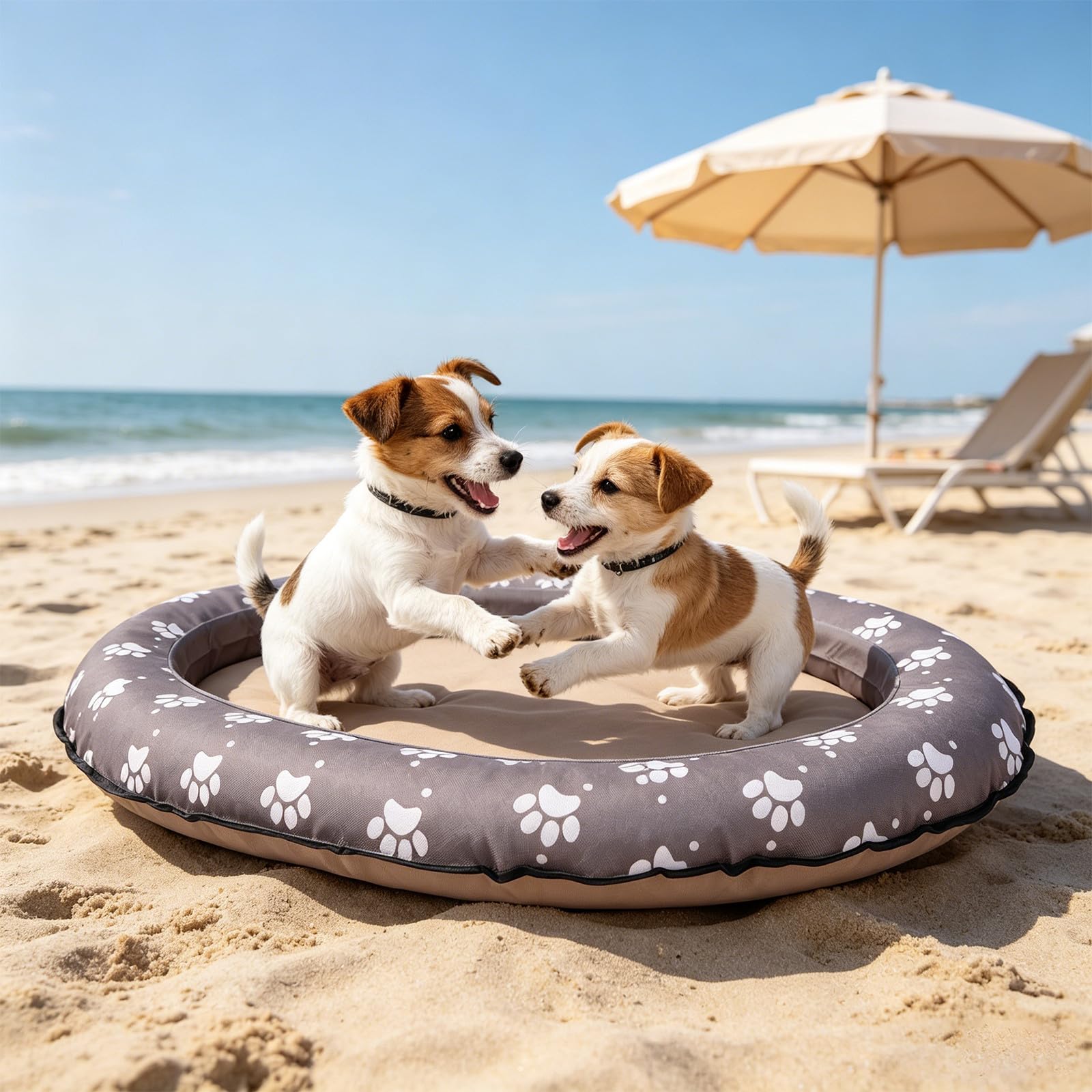 Flotador Inflable para Perros pequeños - 37.8 x 25.6 Pulgadas, balsa Inflable para Perros para Nadar - Soporte Estable, Juguete de Verano para, Accesorio para Piscina, Lago, Camping y Playa