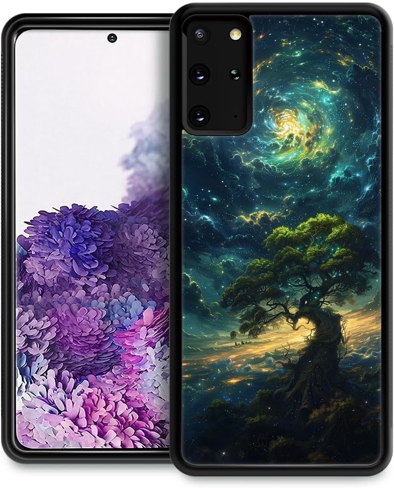 Compatible with Samsung Galaxy A53 Case with Bright Painting Tree Star Pattern Case Non-Slip Four Corners Shock Absorbing Soft TPU Case for Samsung Galaxy A53