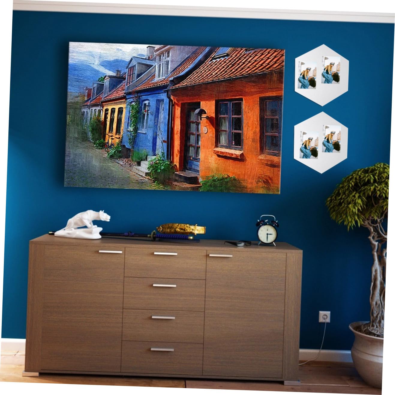 Toyvian Sechseckige Filz Displaytafel 10 Stück für Wanddekoration