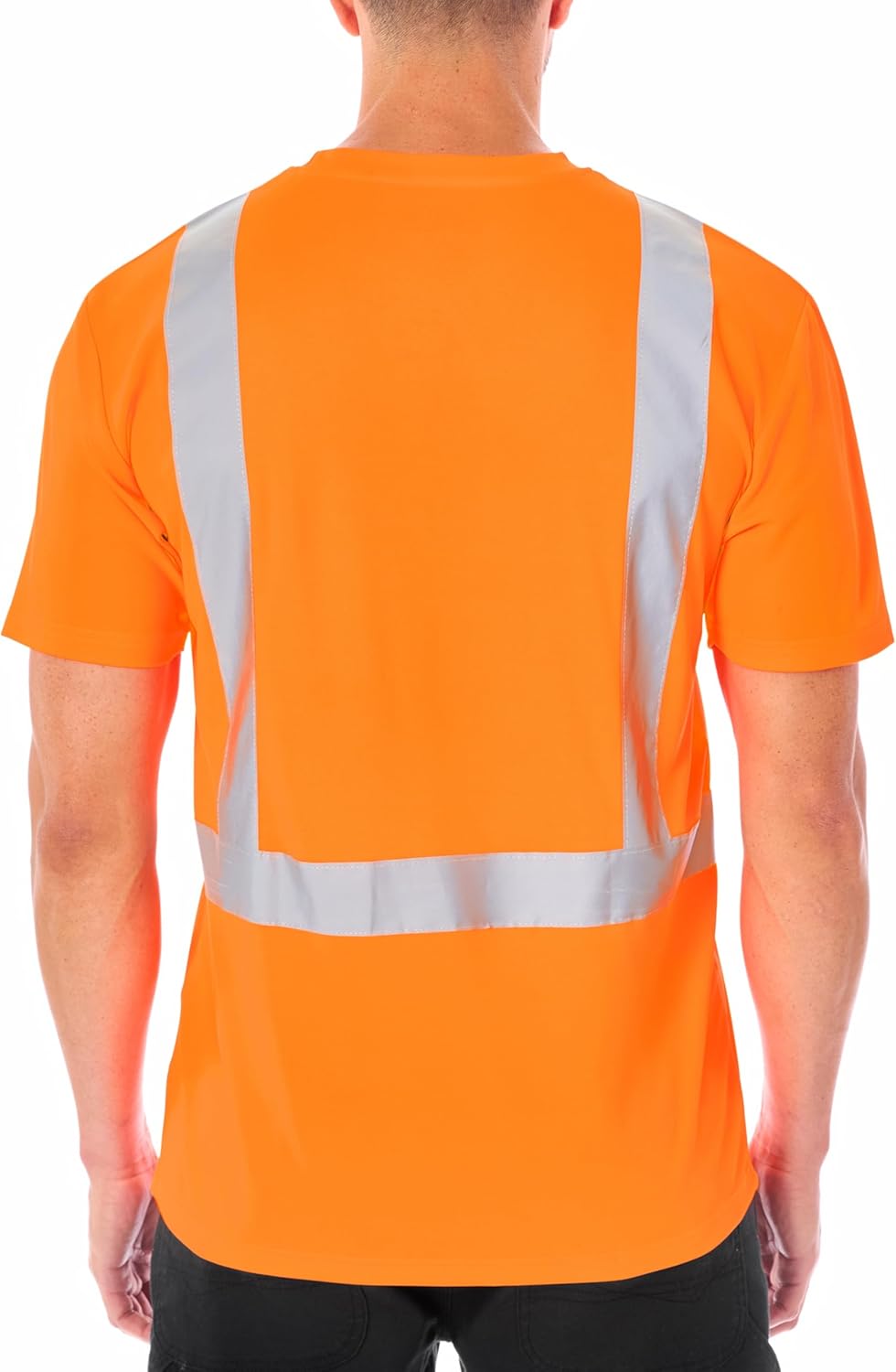 Smith's Workwear Men's Short Sleeve High-Visibility Reflective Safety Tee - Image 4