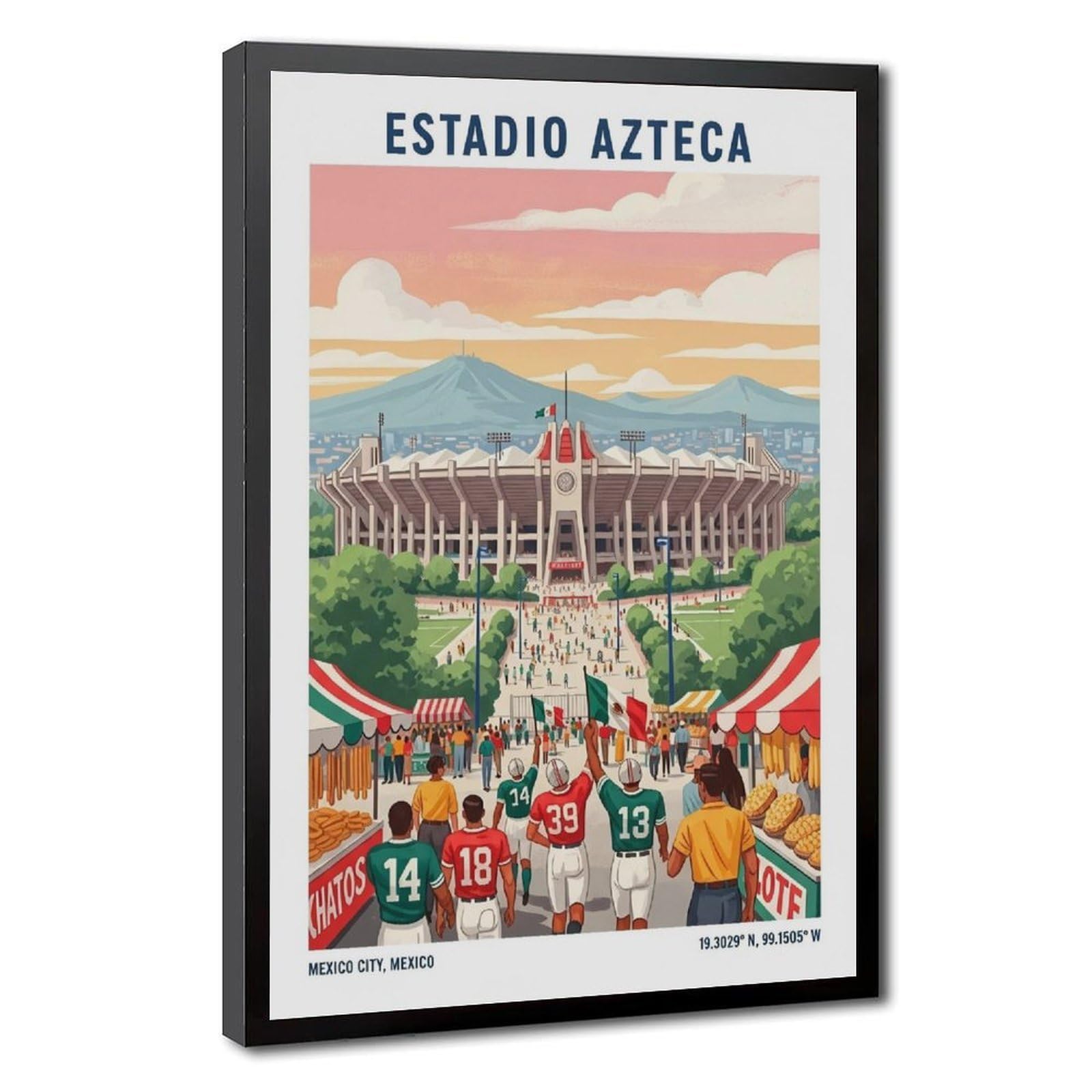 Bareronor Estadio Azteca Football Stadium Canvas Poster for Home Decor Gift