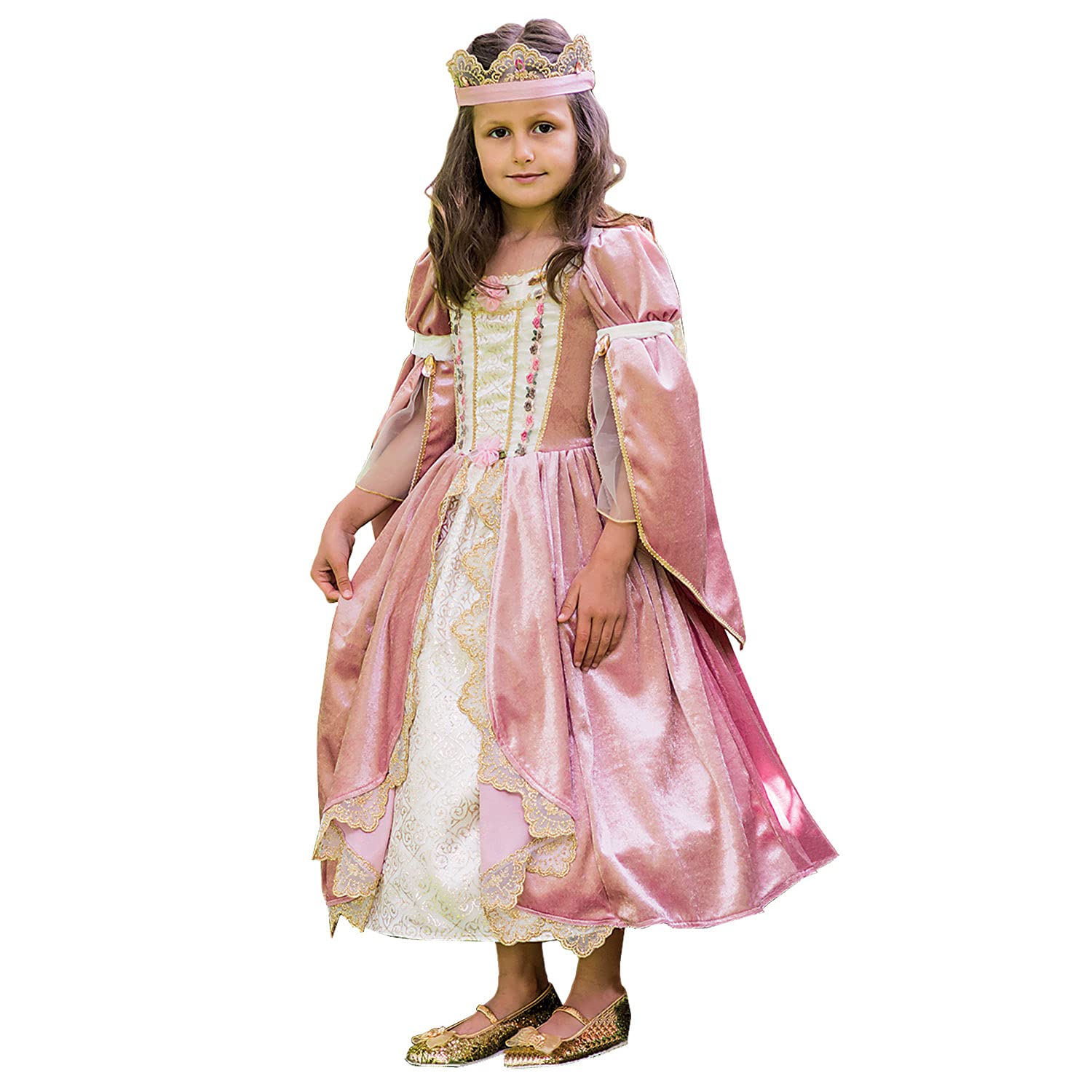 amscan 9904501 - Kids Pink Royal Princess Girls Fancy Dress Costume Age:4-6 Years