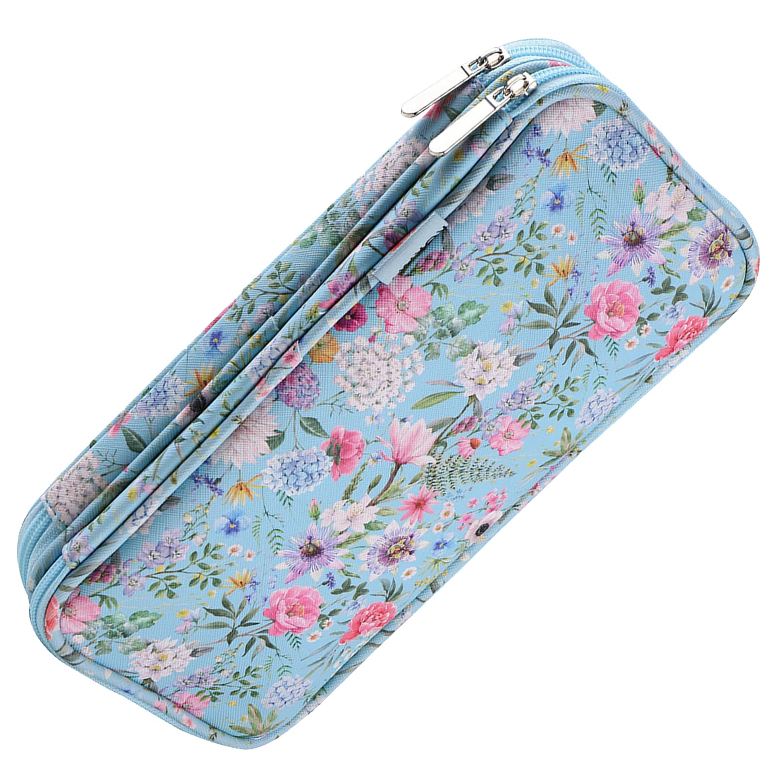 Limtula Stylish Knitting Needle Storage Bag with Spacious Interior Oxfords Fabric Zippers Closures for Crochet and Knitting Tool Yarns Needle Holders