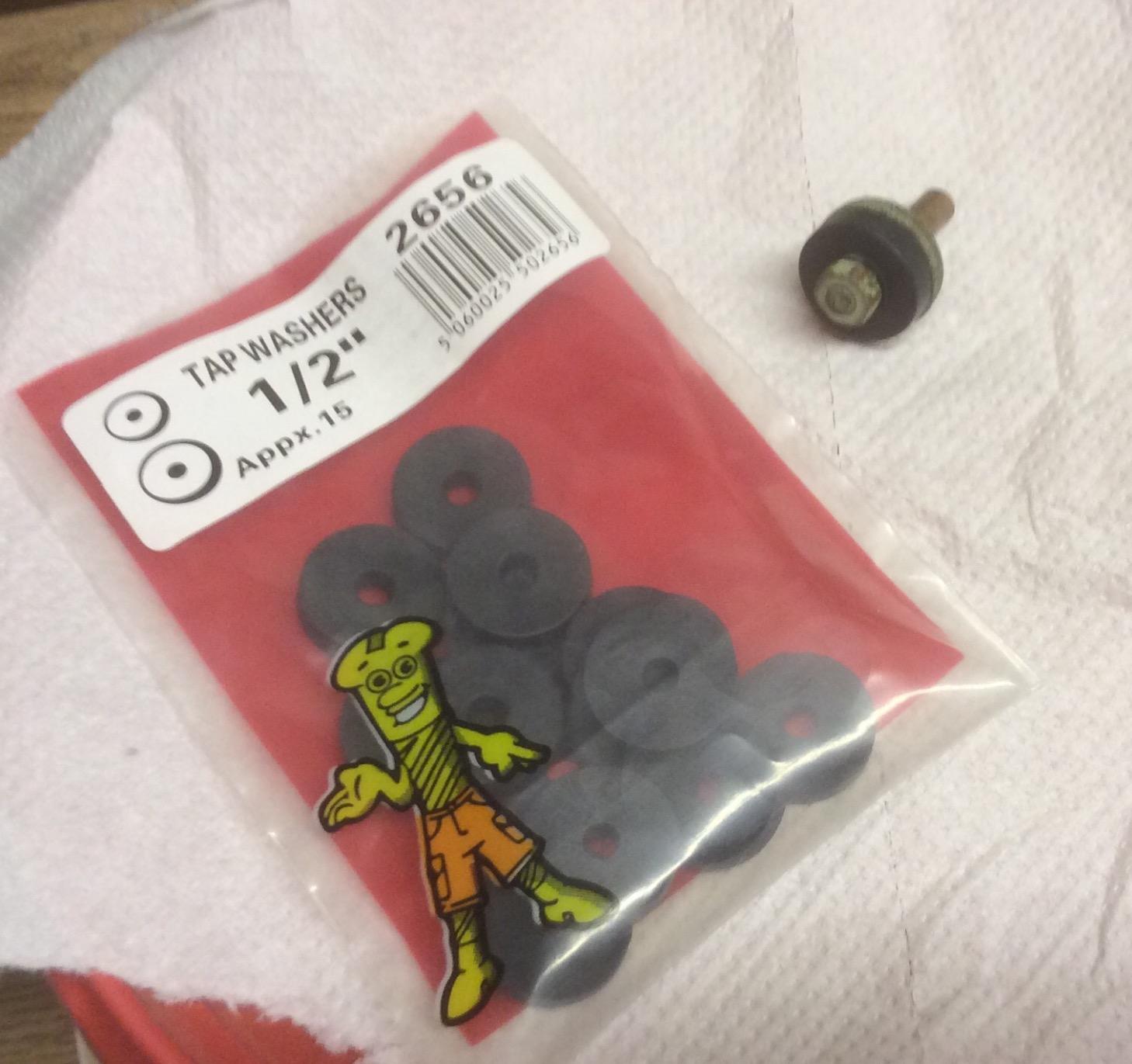 15 (Approx.) Half Inch, 1/2 inch (1.3 cm) Tap Washers, Suits hand basin ...