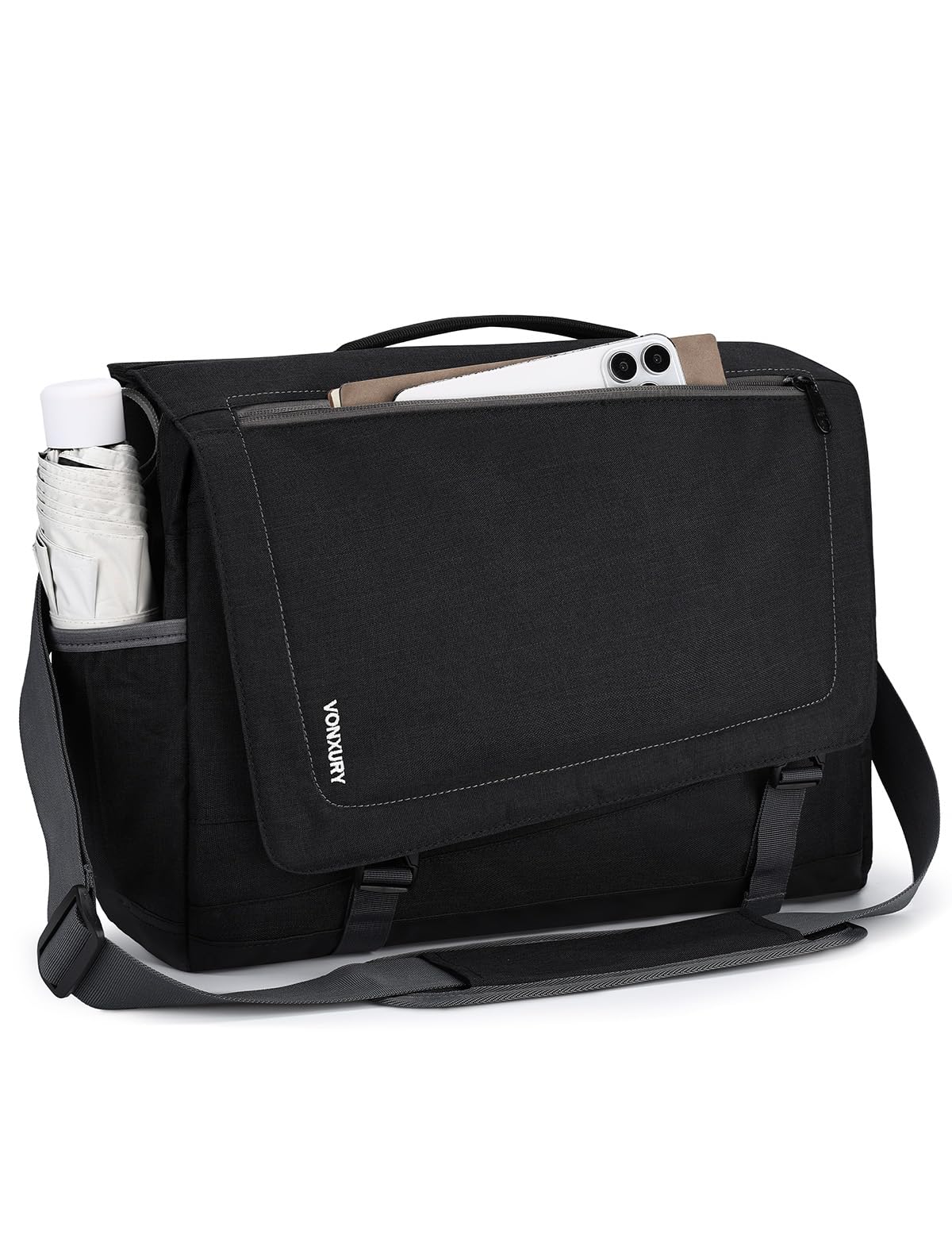 Messenger Bag for Men, Lightweight Water Resistant 15.6 In Laptop Bag Business Office Satchel Shoulder Bag
