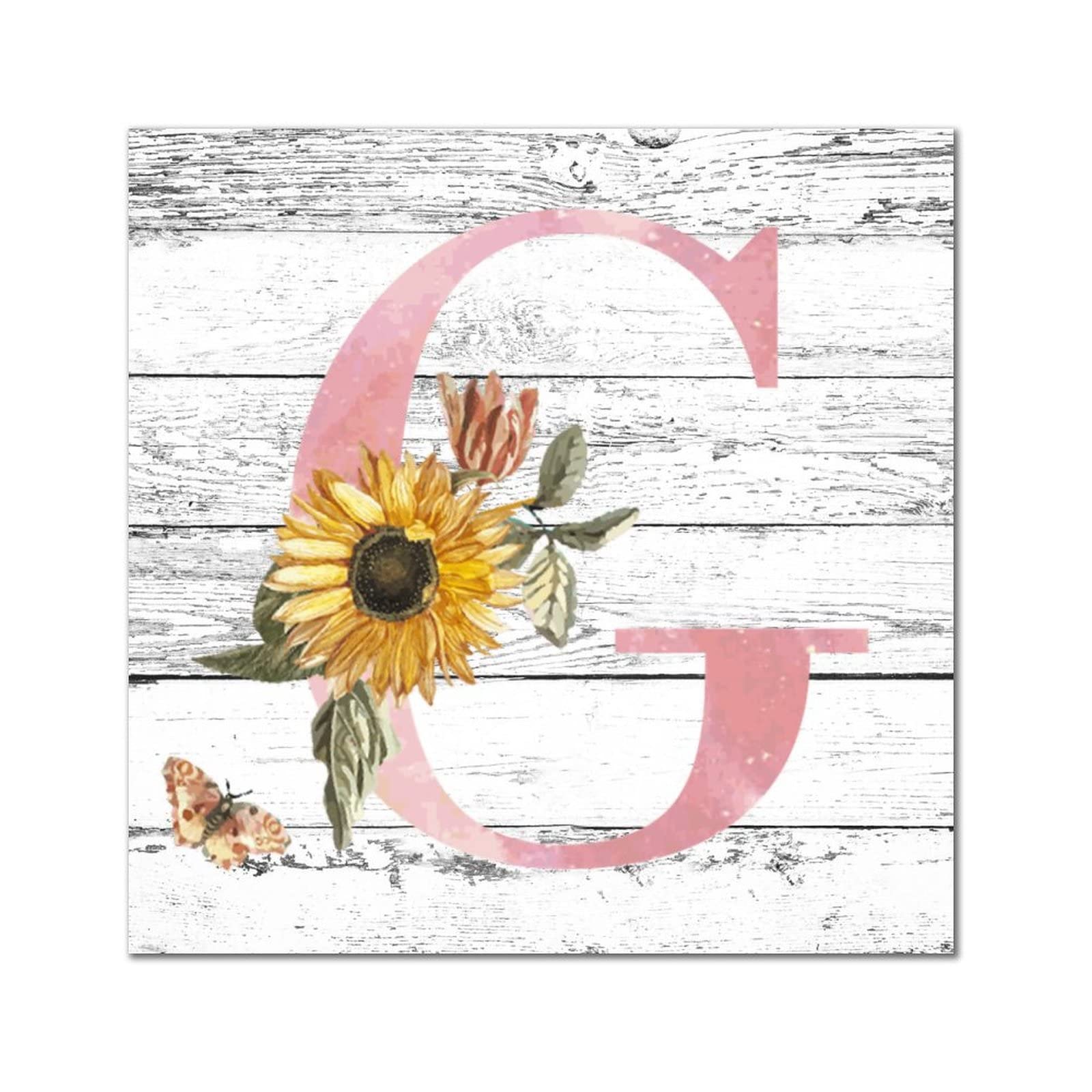 Lettre G en bois rose et tournesol pour sublimer la chambre de bébé
