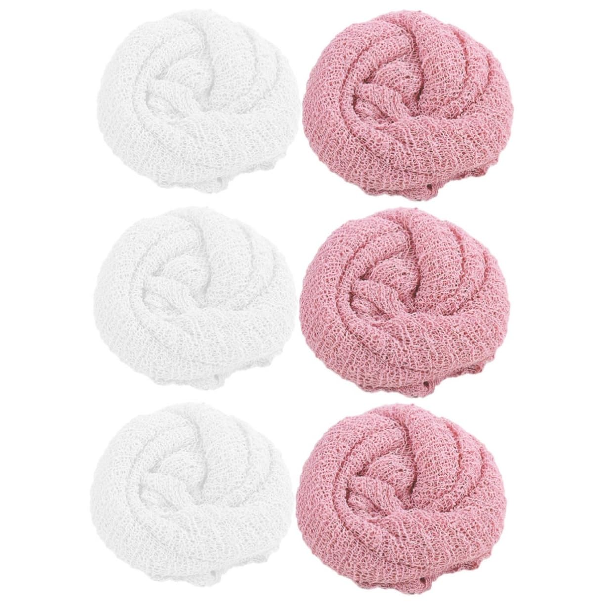 6piezas Envolvente para Recién Nacido Pack De Premium Transpirable y para Fotografía y Baño y Rosa