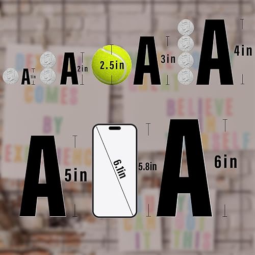 Vista 168 de Calcomanías de letras, 300 piezas, 30 hojas, vinilo autoadhesivo, impermeable, números de buzón, alfabeto para buzón, ventana, puerta, letrero, Negro