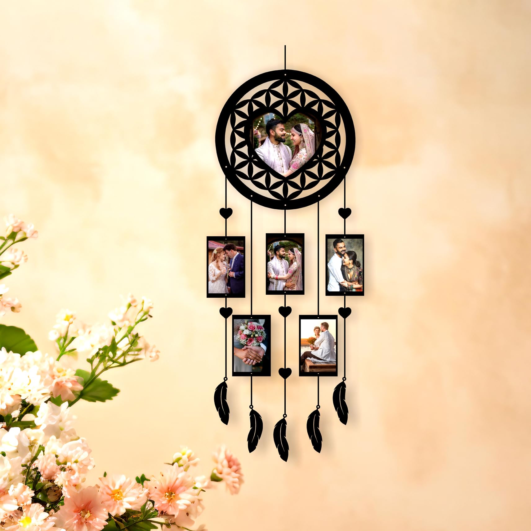 ColorSplash Customised/Personalized Dream Catcher with Photo Frame for Valentine's Day Gift and Anniversery Gift, Birthday Gift,Wall Hanging, Special Moment (Medium Size : 20X50 Cm) (Large, 28X80)-image-48