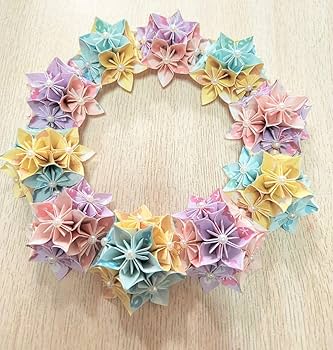 Amazon.co.jp: ハンド ド 折り紙 花くす玉リース : おもちゃ