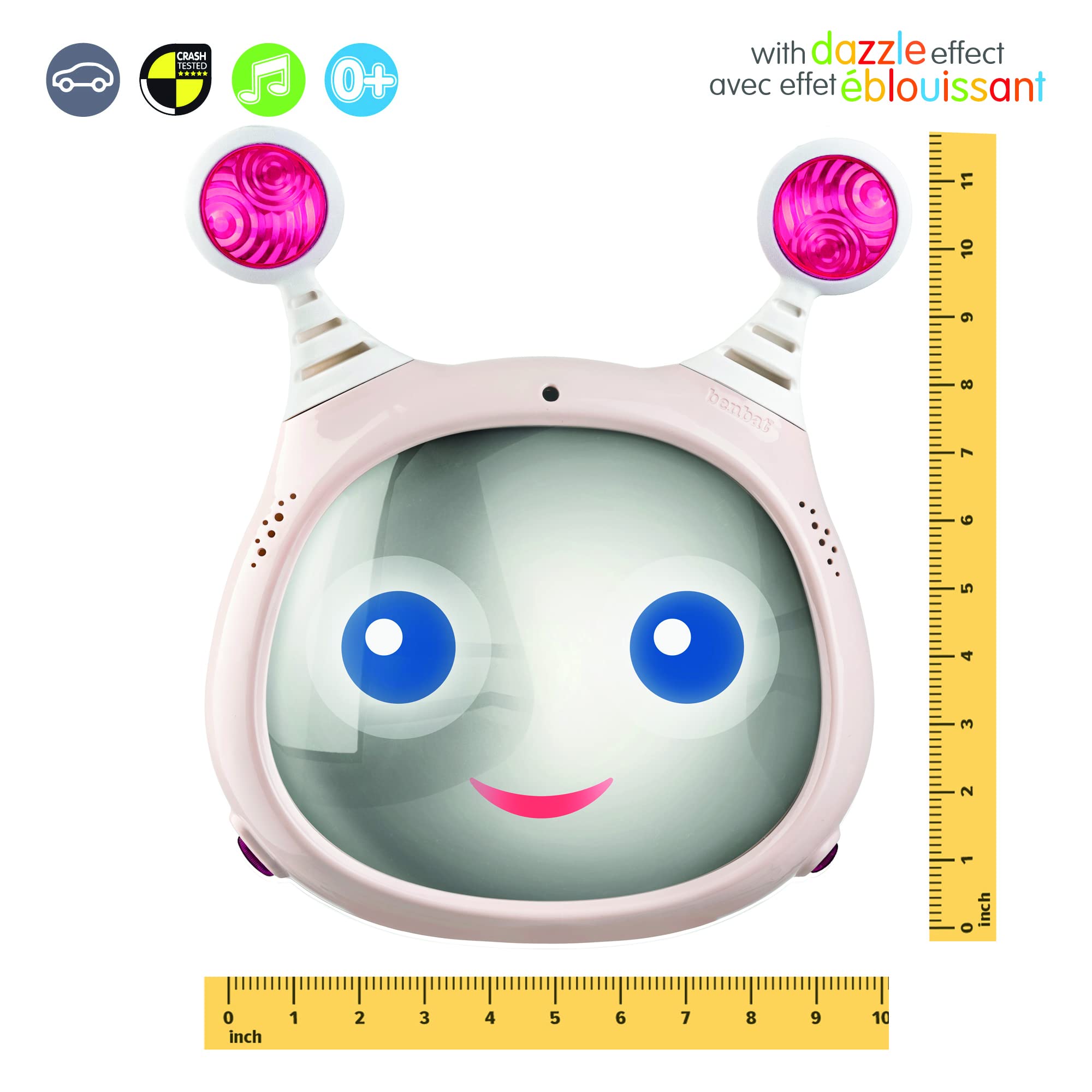 Oly Active - Espejo de coche para bebé – a prueba de roturas – Espejo infantil con cara trasera para entretener, calma y mantiene al bebé visible – 10 x 11.7 x 3 pulgadas