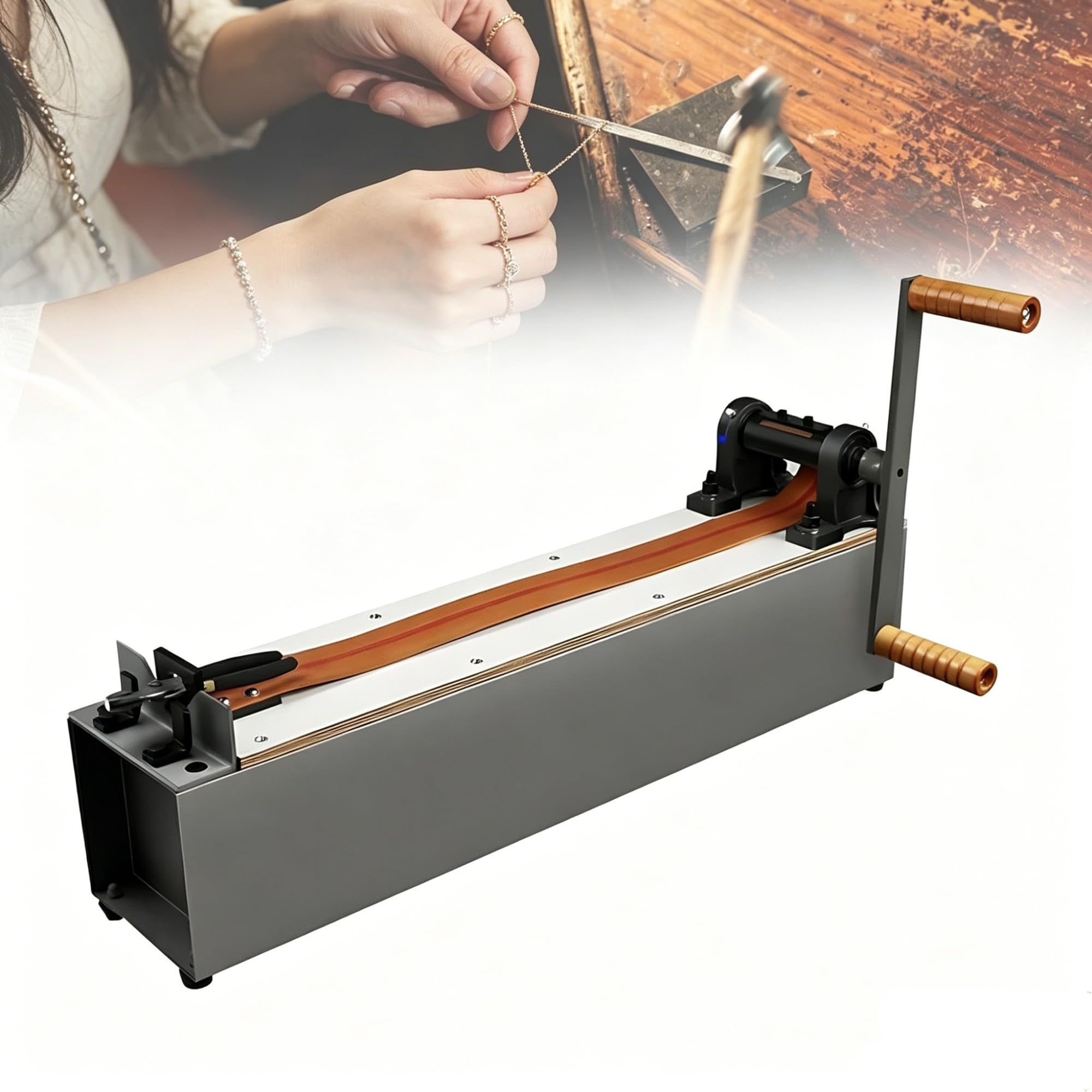 Ławka do robienia biżuterii Kompaktowy ręczny ściągacz drutu ze stojakiem do naprawy kolczyków Bransoletka Crafting Średni drut