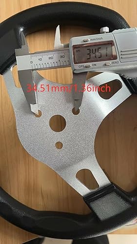 Miniatura 5 de Volante de kart todoterreno 10.630 in 3 radios vehículo PU espuma interior volante para ir kart