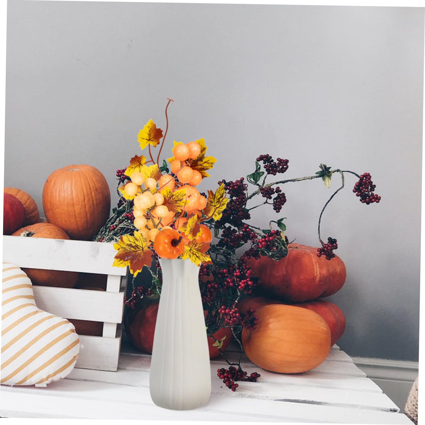 Abaodam 4sets Maple Leaf Zweig Kürbisse Festliche Halloween Decor Faux Herbst Blatt Design 2 Stücke * 4
