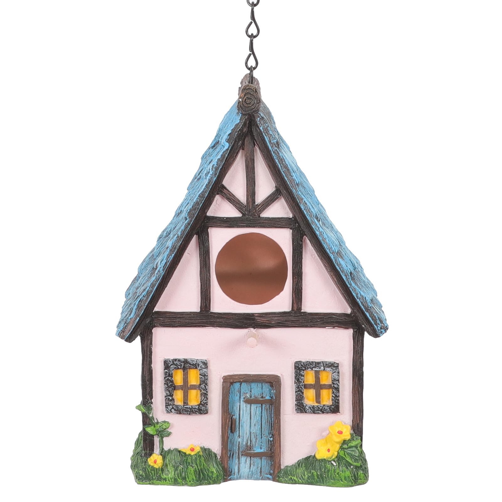 Vogelnistkasten aus Wetterfestem Harz Kleines Vogelhaus zum Aufhängen Parkornament für Garten und Terrasse Leicht und Pflegeleicht Schützender Außenvogel Schlafplatz