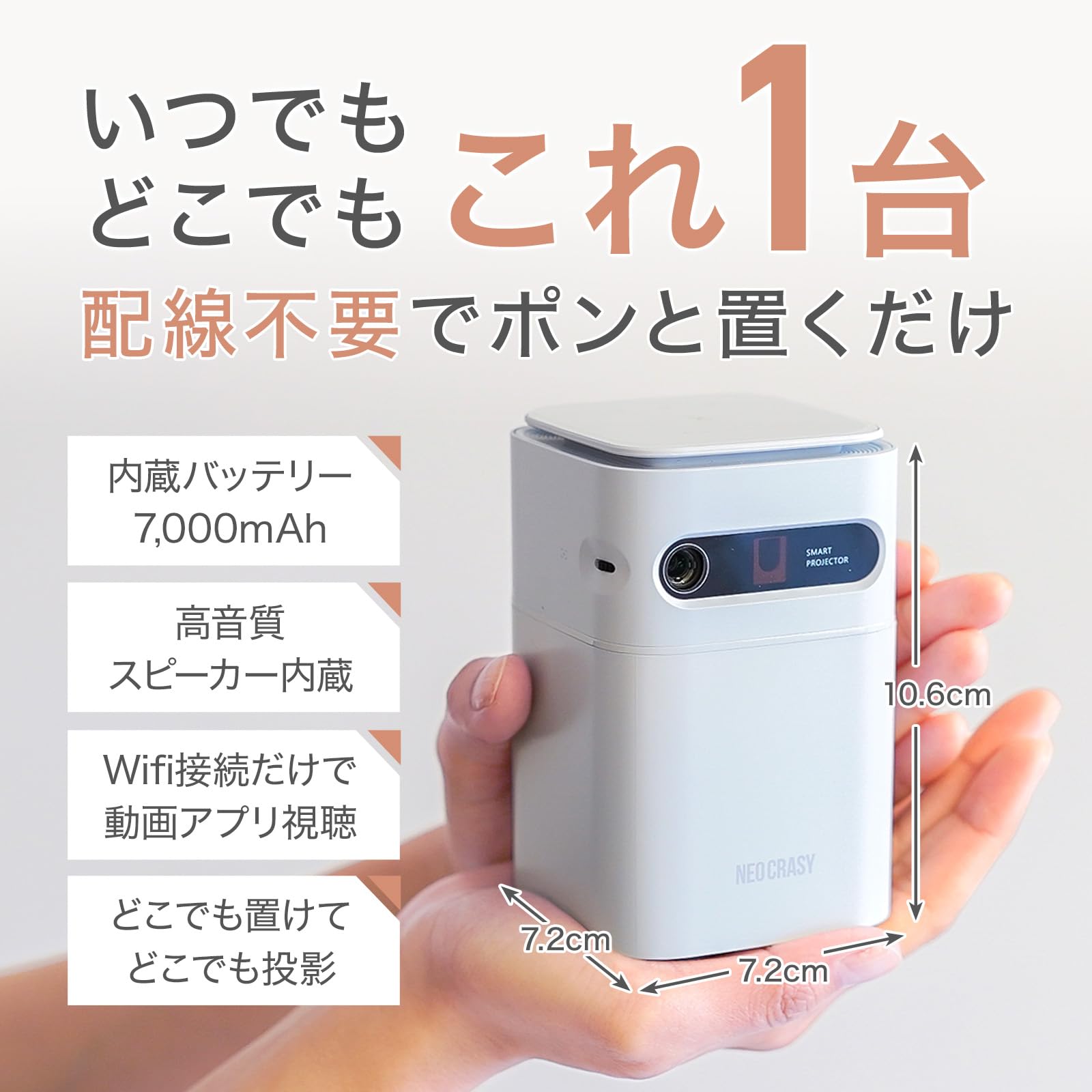 Amazon.co.jp: NEOCRASY プロジェクター 小型 Luxmia 【2025年