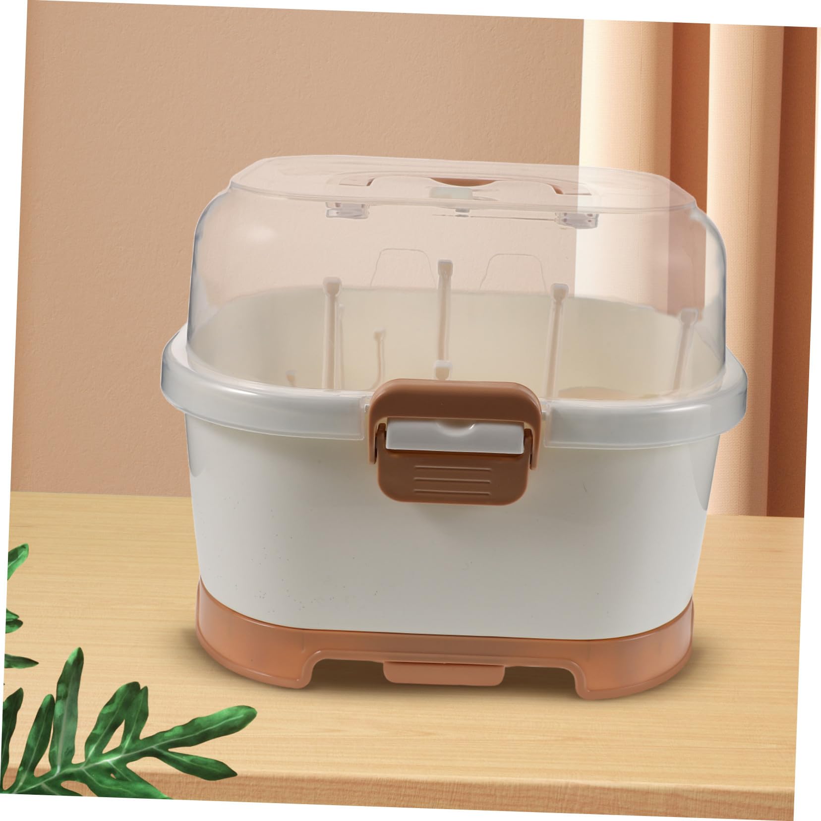 Contenitore per Biberon Portatile in Plastico con Coperchio | Organizzazione Verticale Salvaspazio, per Borsa da Viaggio e Preparazione Pasti