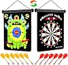 Magnetic Dart Board for Kids, Double-Sided Dart Board with 12 Magnetic Darts, IndoorOutdoor Fun Party Game Toy, Birthday Gift for Ages 3 4 5 6 7 8 9 10 11 12 Year Old Boy Girl