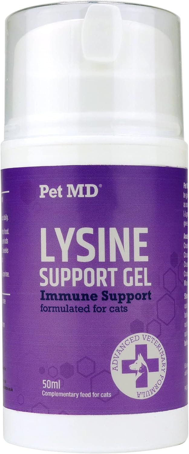 Pet MD Lysine Support Gel for Cats L Lysine for Cats Allergy