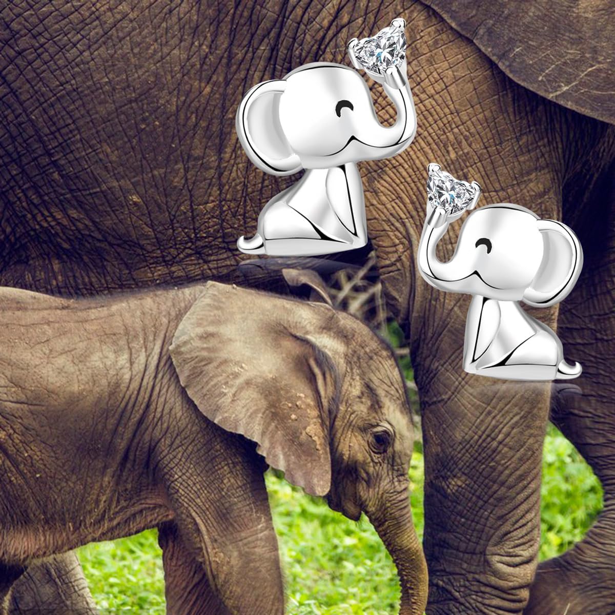 Ladybug Cow Dinosaur Elephant Koala Penguin Highland Cow Sea Otter Earrings 925 Sterling Silver Hypoallergenic Animal Stud Earrings Cute Animal Jewelry Gifts for woman - Image 6