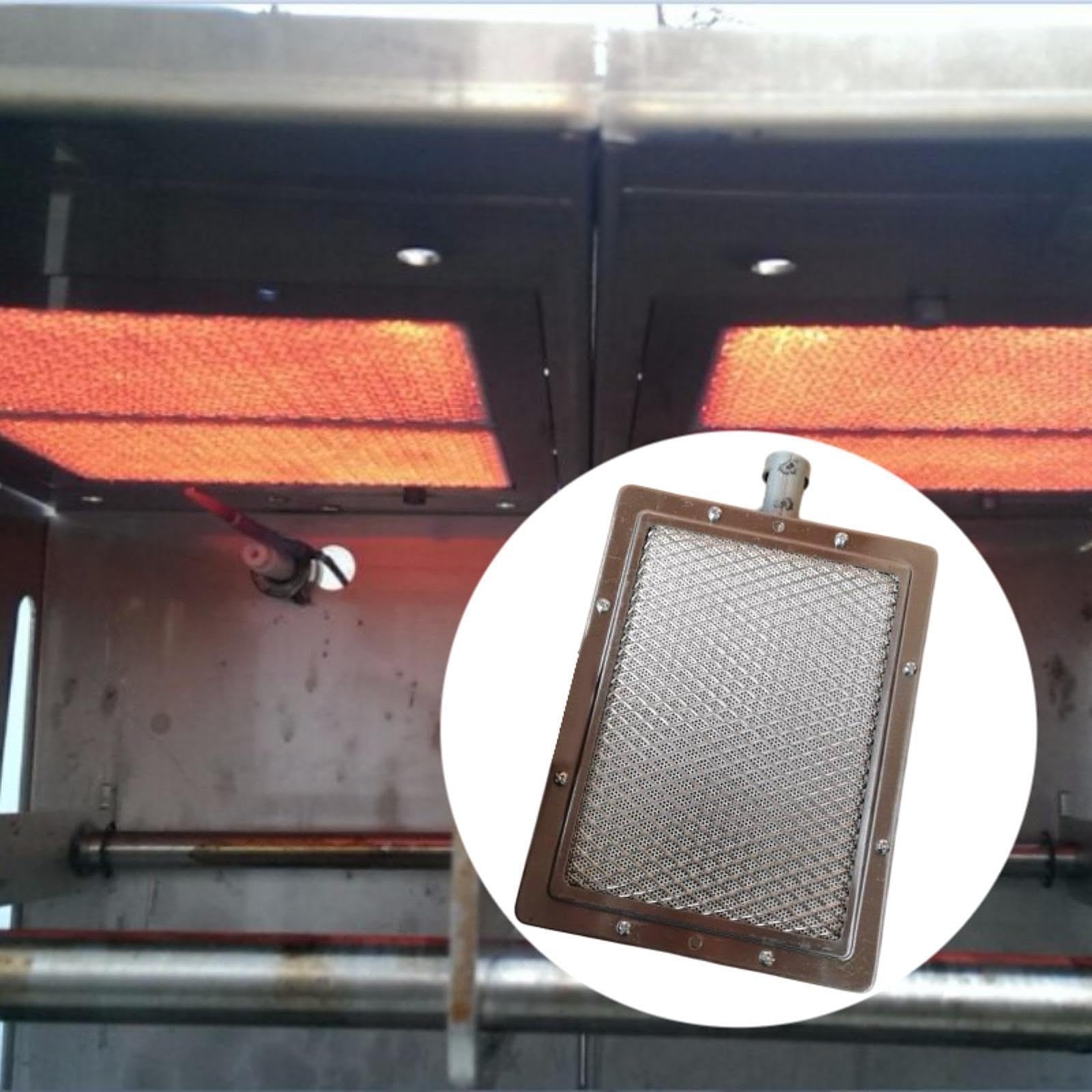 Quemador Infrarrojo de Gas para Barbacoa, Quemador de Calefacción, Accesorios Metálicos Searbrenner, Quemador de Gas para Cocinar en Viajes de Camping, 22cmx17cm