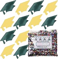 Vista 155 de Confeti Grad Cap Negro, Púrpura Combo - 2 bolsas de media onza (1 oz) (8400/8412)