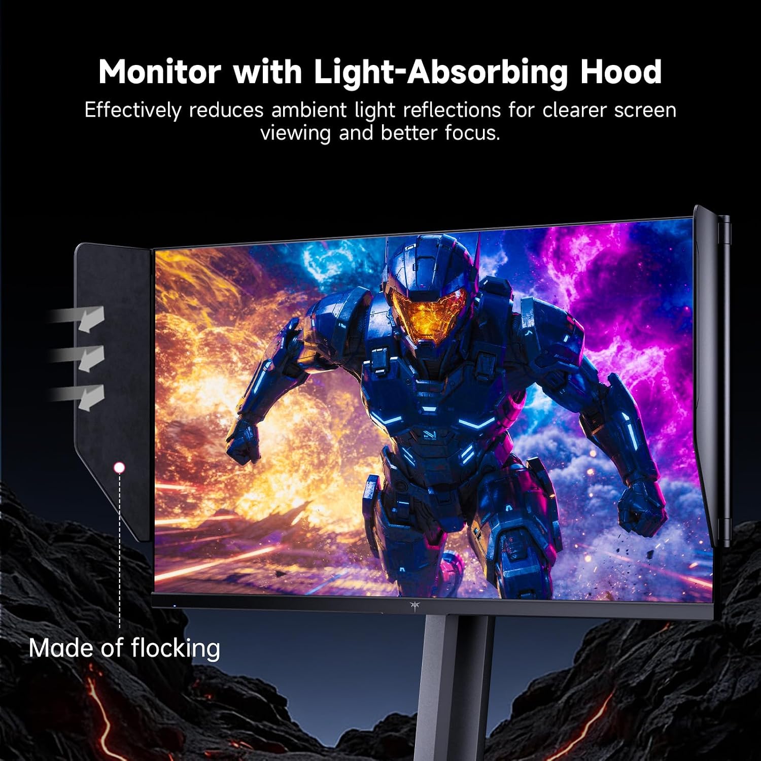 KTC 25M2 Pro 400Hz Gaming Monitor, 24.5" FHD Monitor with Shielding Hood