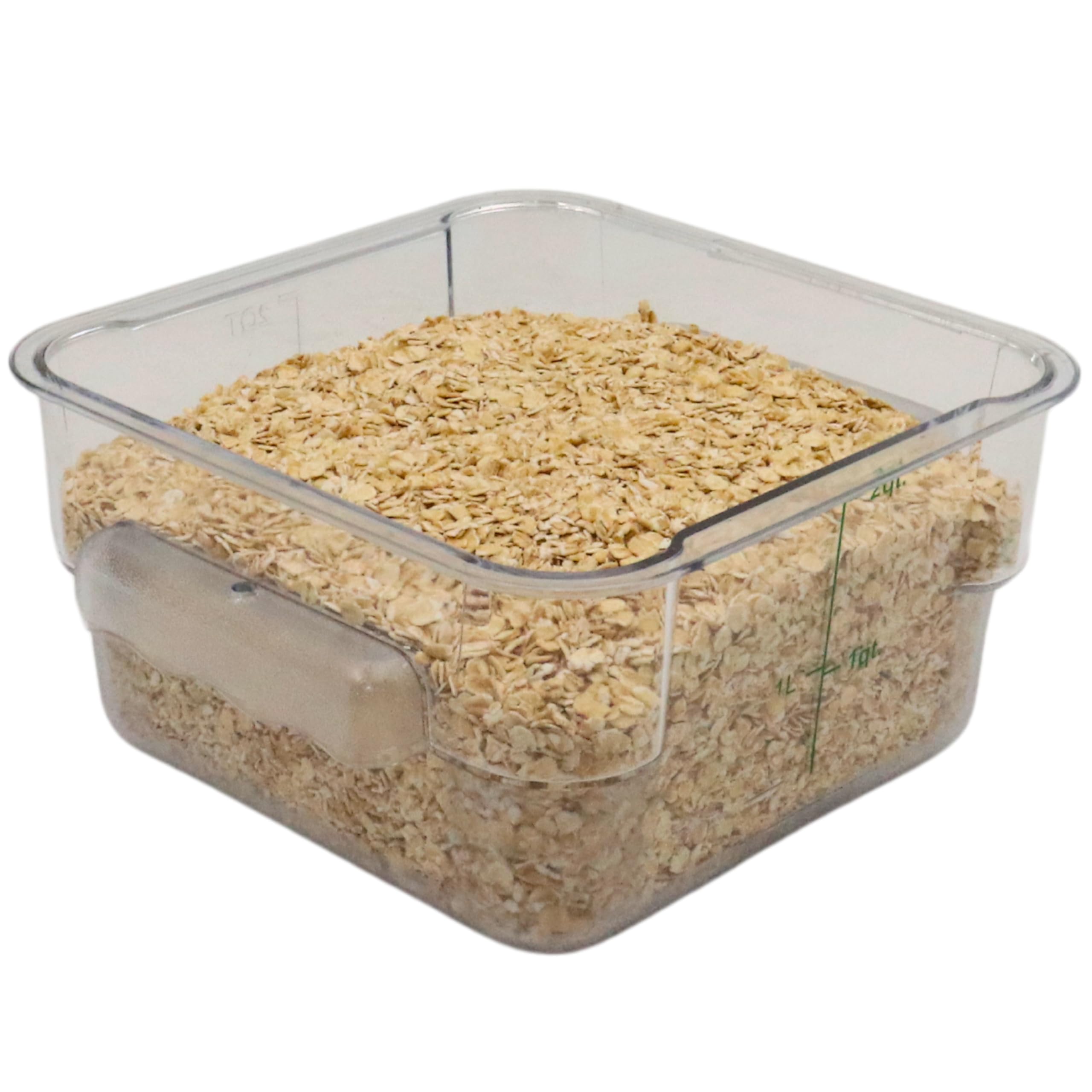 FSE Square Food Container, 2 Quart, Polycarbonate, Reusable, Clear, NSF, (LID SOLD SEPARATELY)