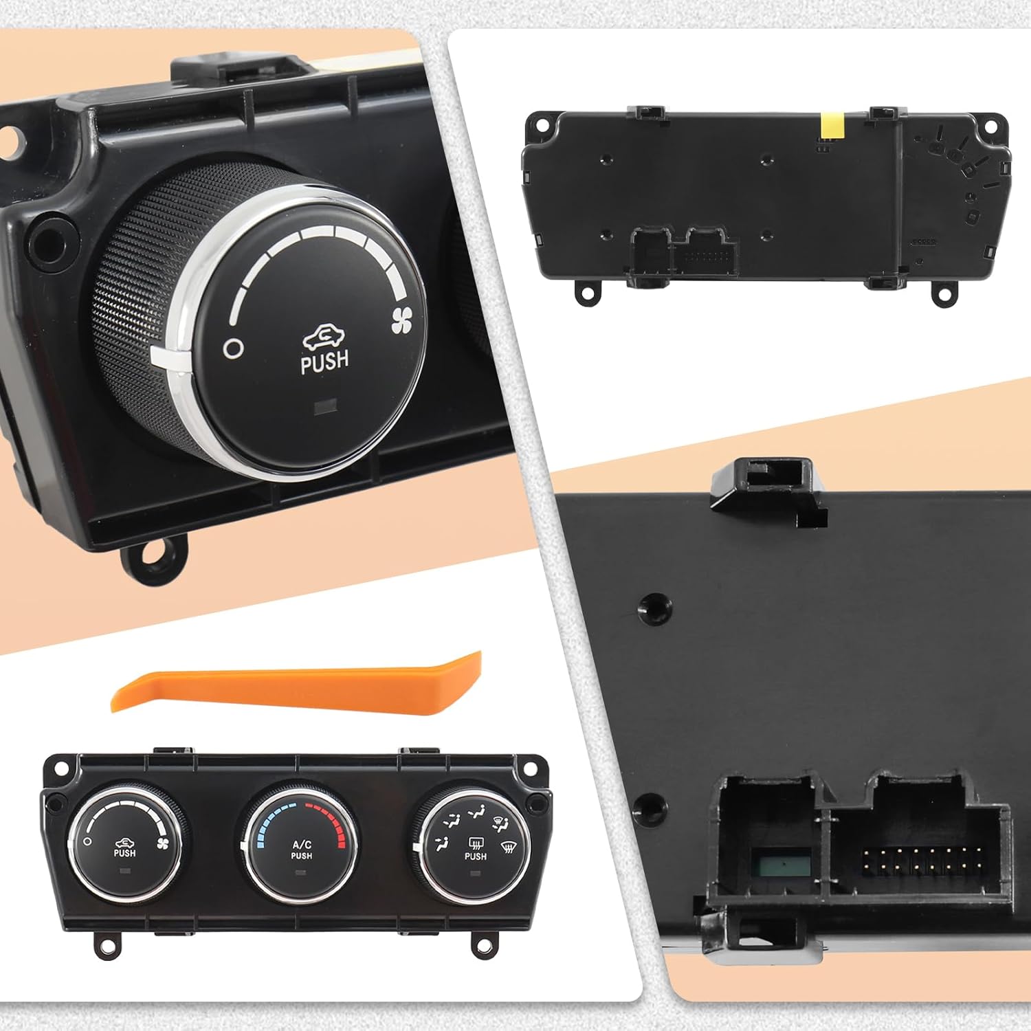AC Climate Control Module for Jeep Wrangler JK 2014-2018 68197433AB 68197433AA HVAC Climate Control Panel
