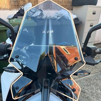 Motorcycle DUKE390 Windshields Fly Screen Visor Viser DUKE 390 Windscreen Wind Deflectors Front Fairing for K&T&M Duke 125 Duke 250 Duke390 Accessories 2017-2023 Grey Smoke