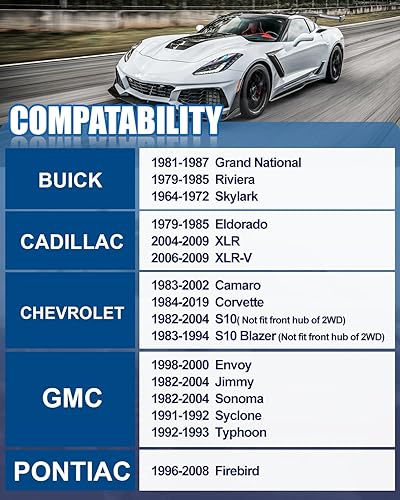 Miniatura 3 de Espaciadores de rueda de 5x4.75 para Blazer Camaro Corvette S10, XLR Eldorado, espaciadores de rueda de 20mm 5x120.65 de 70.3mm centrados en el cubo