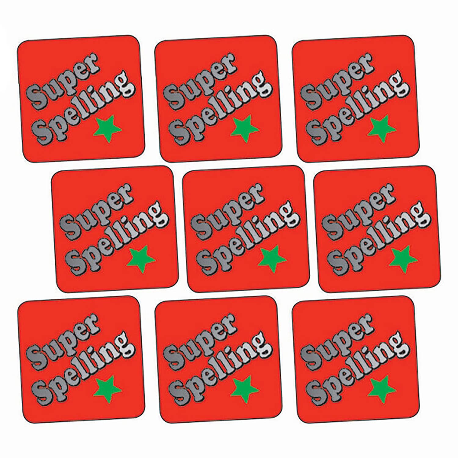 700 Metallic Shiny Super Spelling Literacy Childrens Pupils School Praise Teachers Reward Stickers 16mm Primary Teaching Services