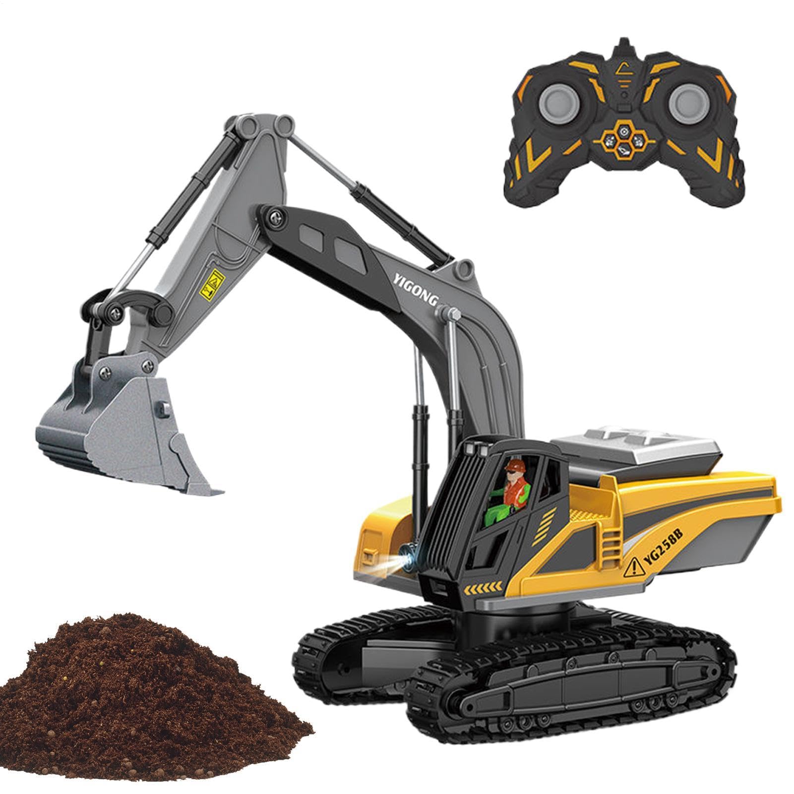 Camión Volquete a Control Remoto Excavadora con Luces y Sonidos
