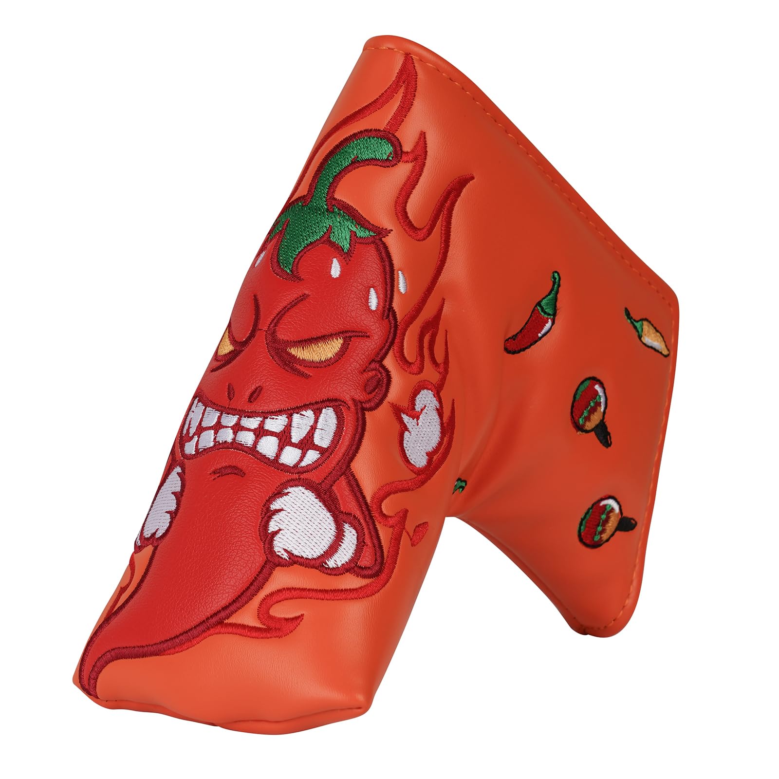 BIG TEETH Golf Blade Putter Cover Headcover Club Protector Magnetic Bar Closure Lucky Putter Cover Compatible with Scotty Cameron Taylormade Odyssey