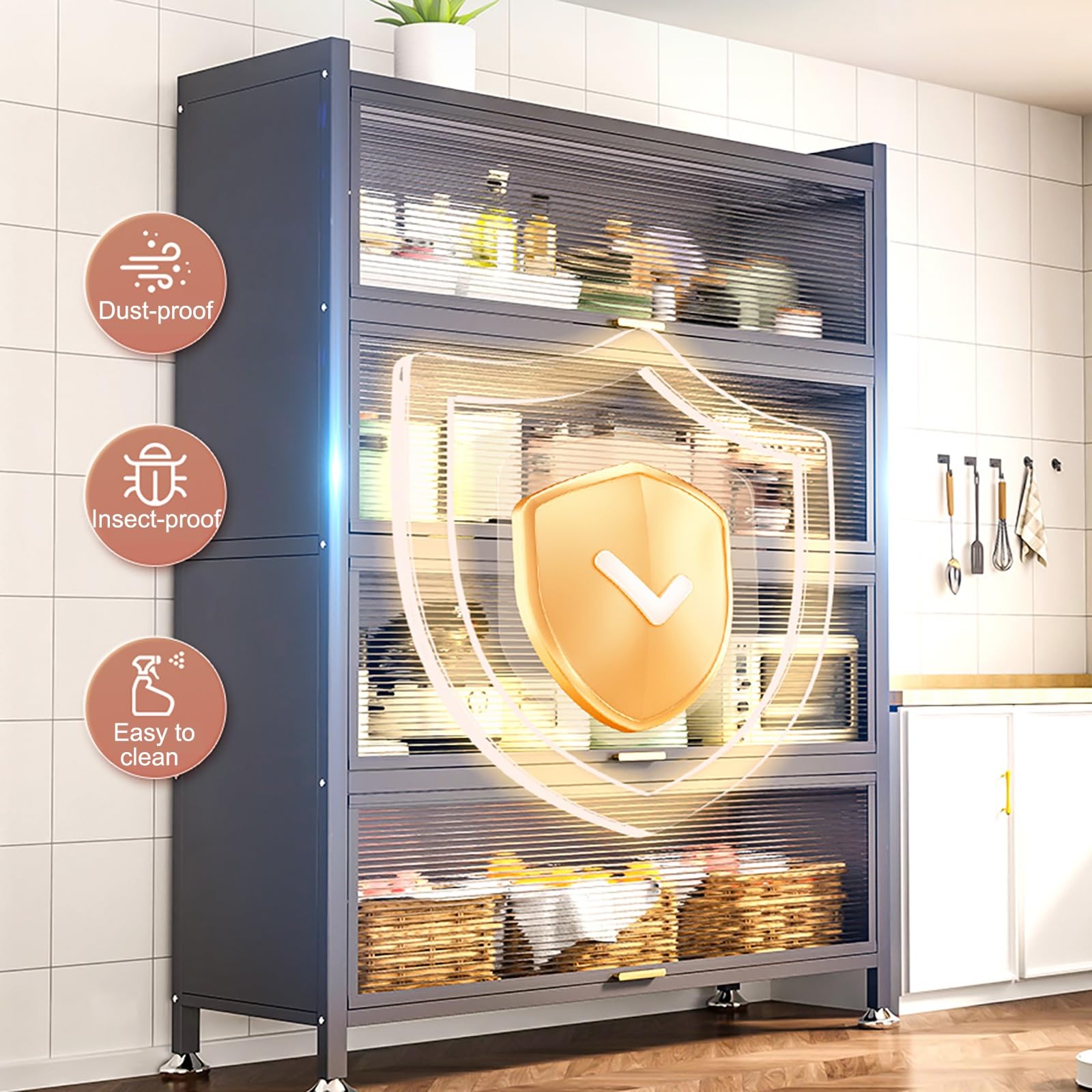 Amazon.co.jp: Kitchen Shelf, Range Stand, Kitchen Rack