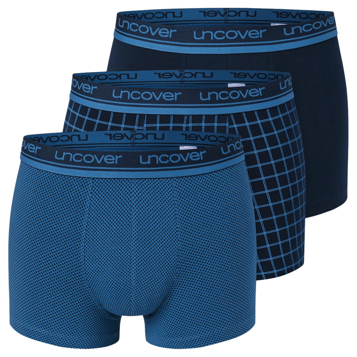 Uncover by Schiesser - Cotton - Retro Short/Pant - 3er Pack (3XL Blau)