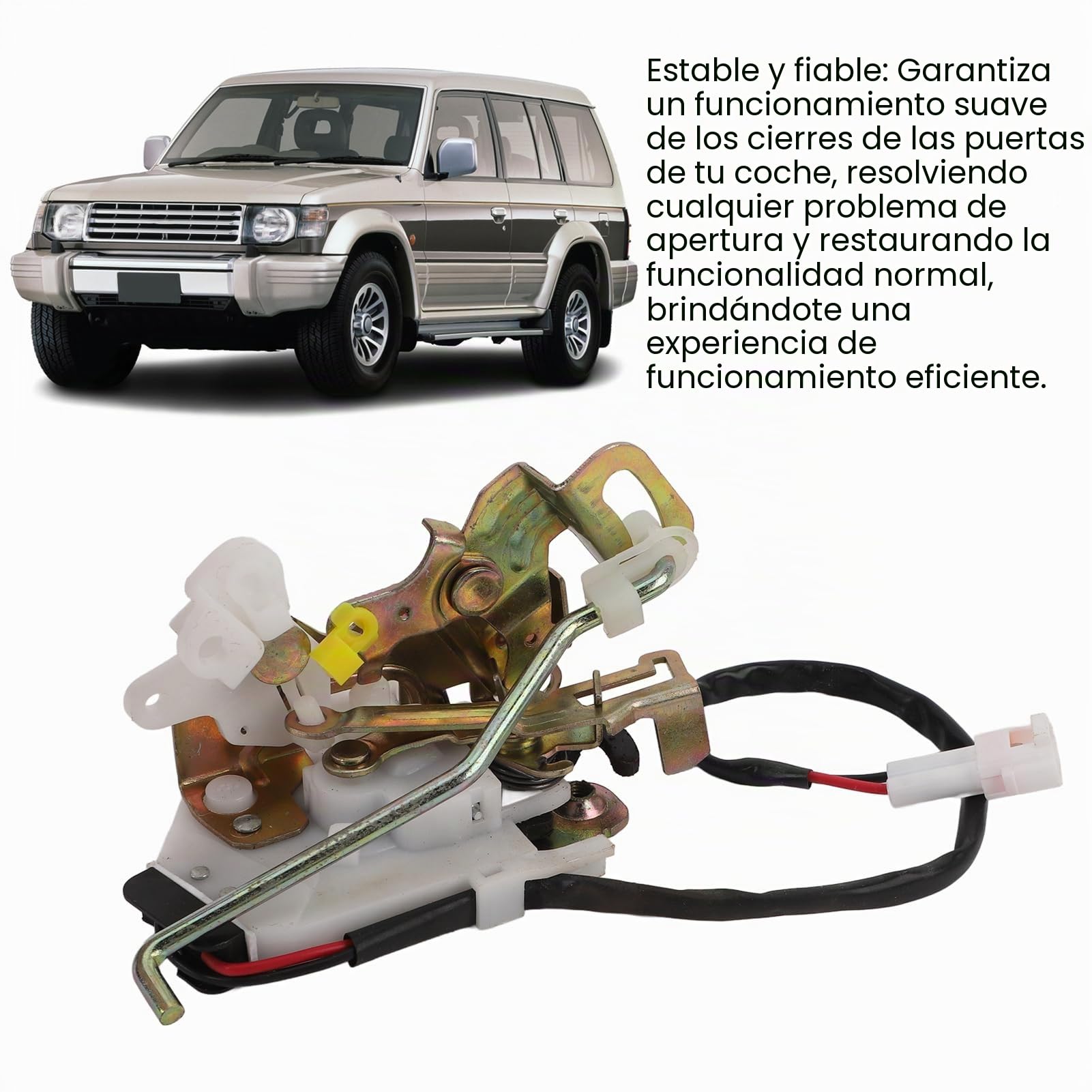 Cerradura de Puerta Trasera, Alta Durabilidad, Estable y Confiable, Ajuste Perfecto, Reemplazo para Pajero II V20 Montero Shogun 1991-1999, Hecha de ABS, Metal
