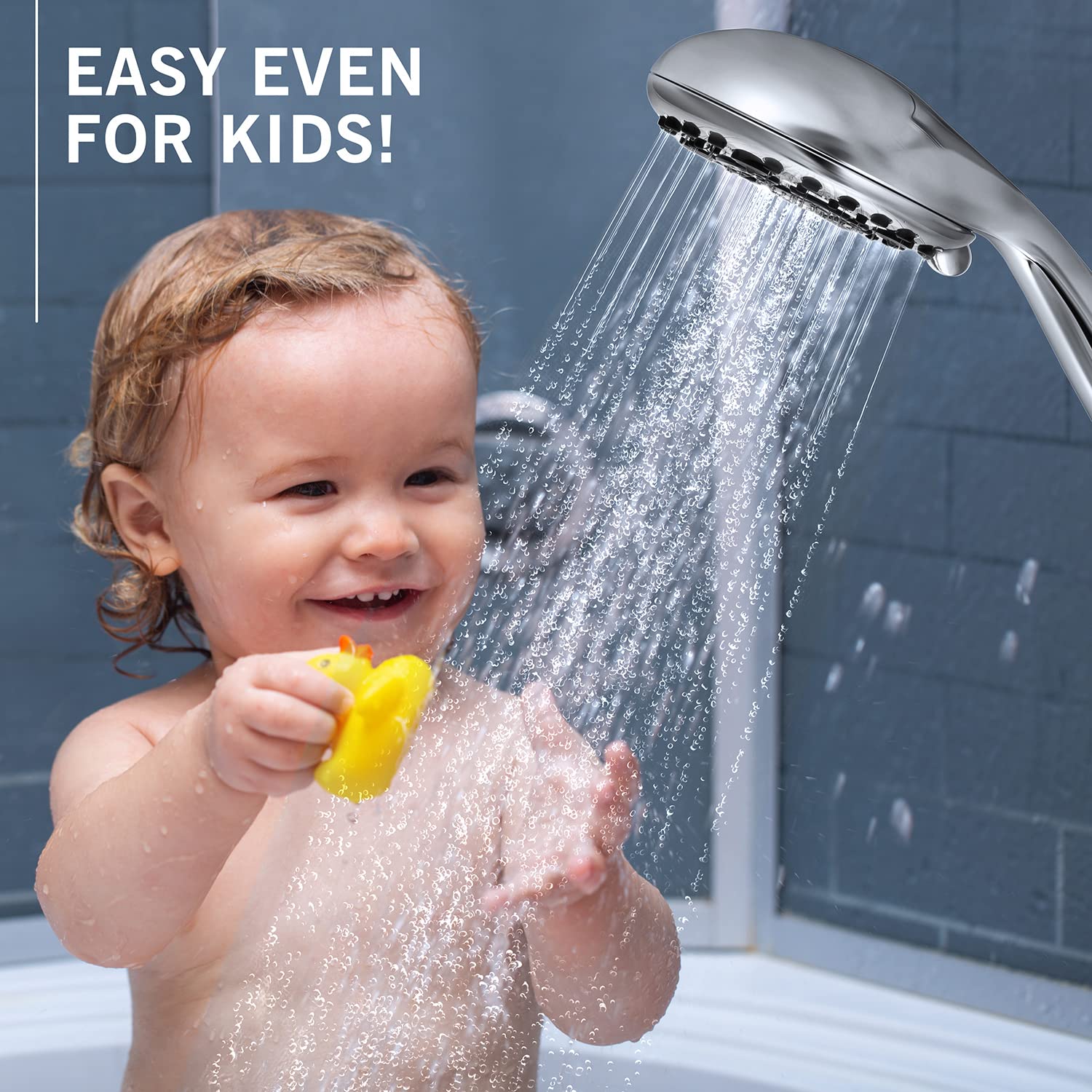 LOKBY HighPressure Handheld Shower Head 6Setting 5 Inch Handheld