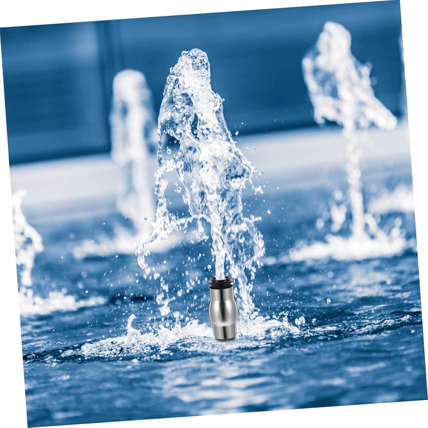 Stainless Steel Fountain Nozzle with Foam Spray Effect Threaded Design for Garden Ponds and Outdoor Water Features Easy Installation Durable High Efficiency