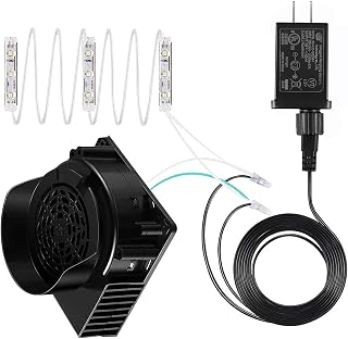 Replacement Fan Blower, 12V 1.2A Waterproof Air Blower with 3 LED Light String for Halloween, Christmas, Easter Inflatables Fan Blower, 12V 1.5A Adapter for Airblow Inflatables Indoor Outdoor