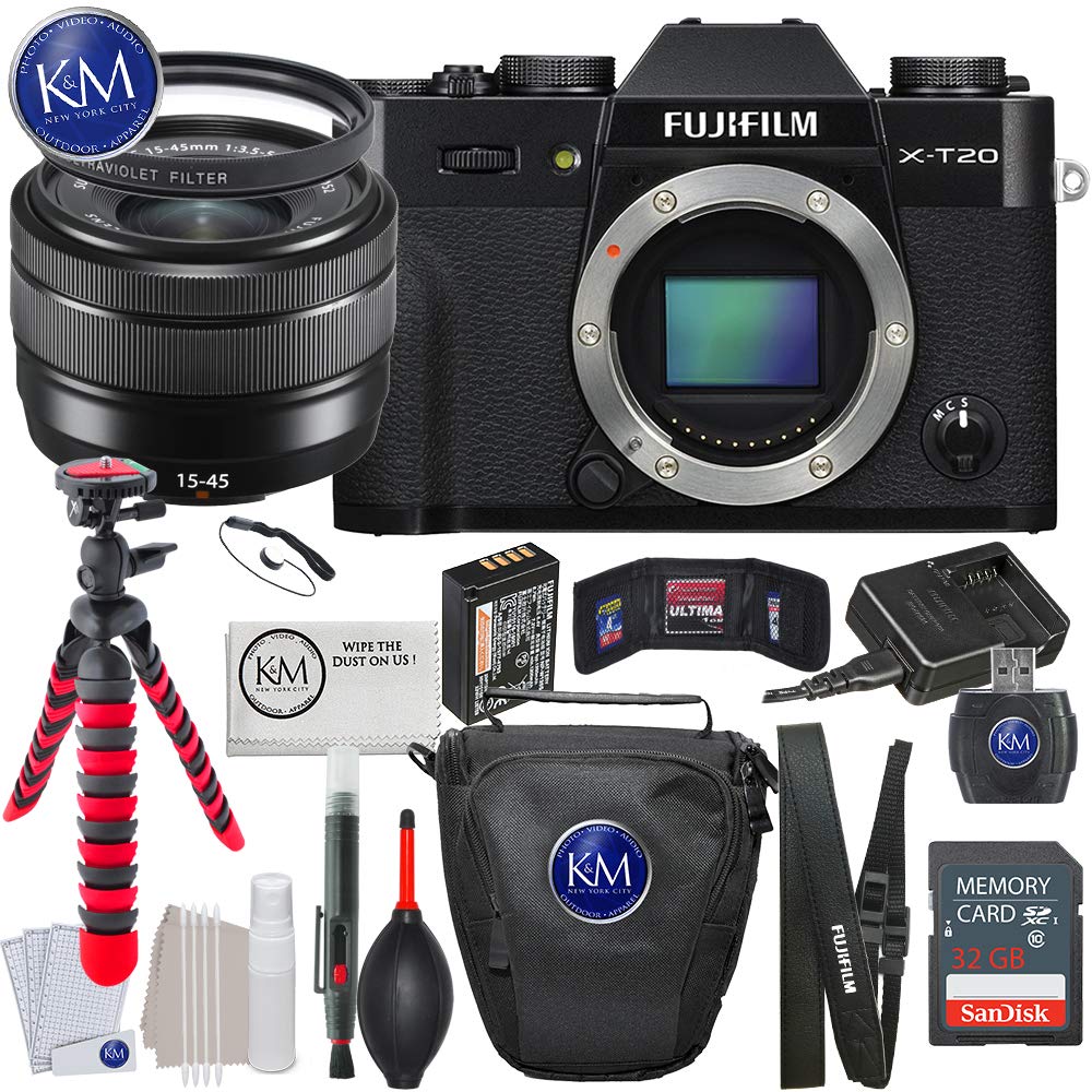 Fujifilm X-T20 with XC 15-45mm Lens (Black) + Essential Photo Bundle