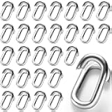 Moxweyeni 30 Pcs Chain & Fittings Repair and Lap Link, Tire Chain Repair Links Metal Connector, Zinc Plated (1/4