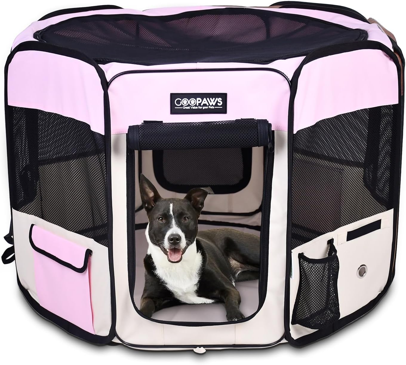 JESPET Pet Dog Playpens 36", 45" & 61" Portable Soft Dog Exercise Pen Kennel with Carry Bag for Puppy Cats Kittens Rabbits, Indoor/Outdoor Use