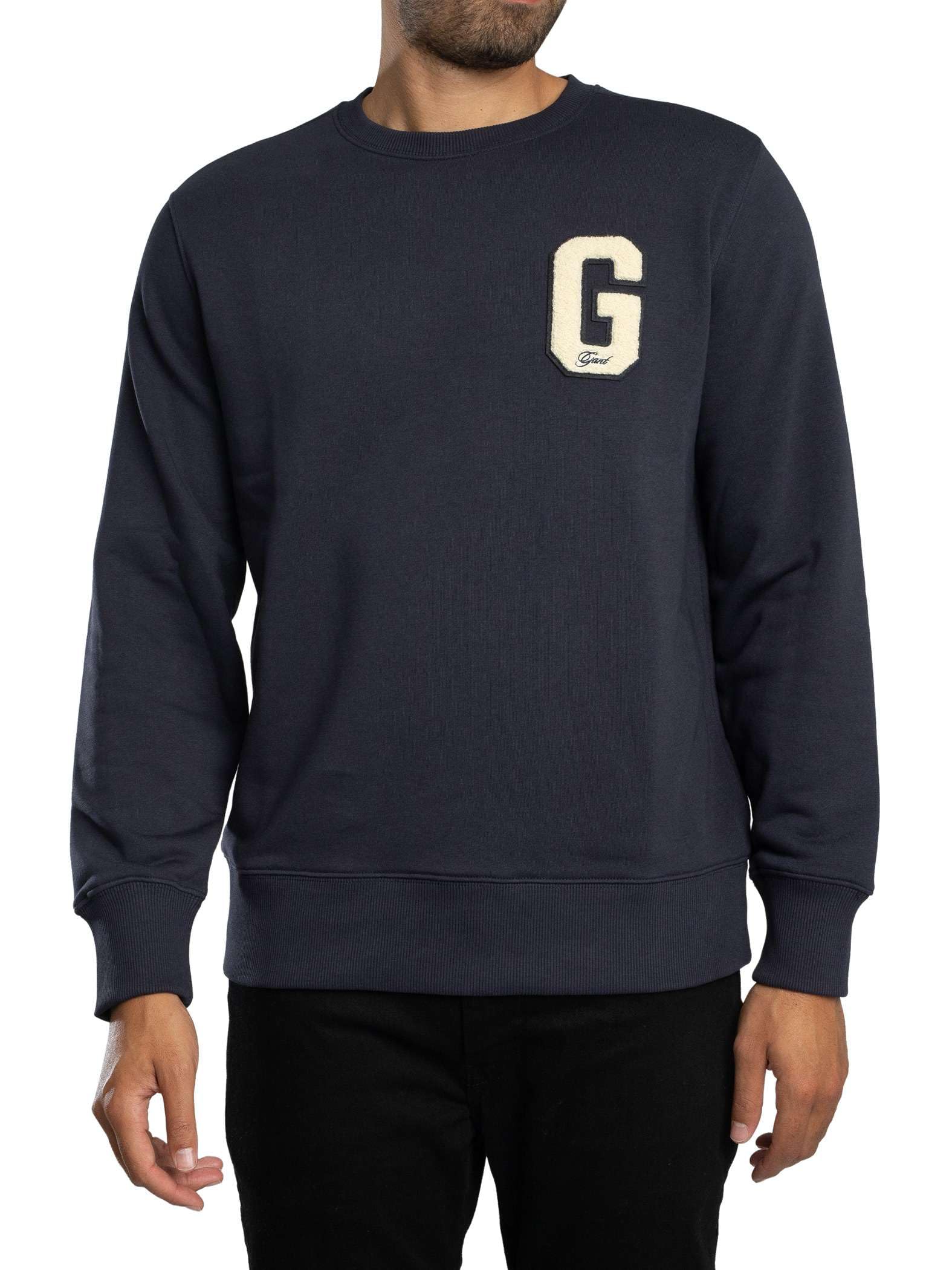 GANT G Badge Sweat C-Neck, Evening Blue, XL